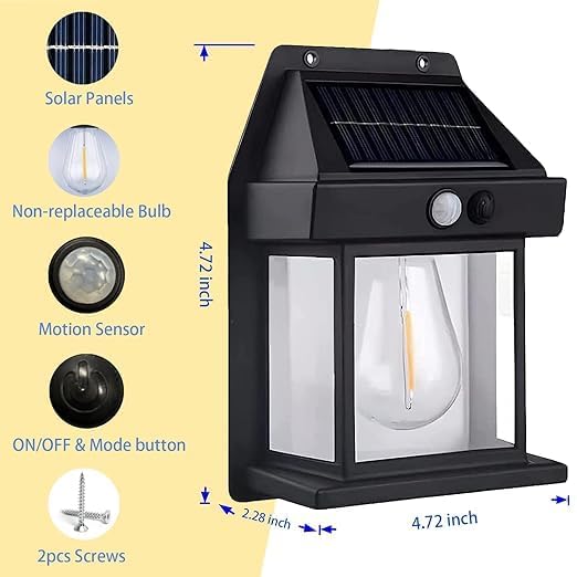 Outdoor Solar Power Wall Lamp