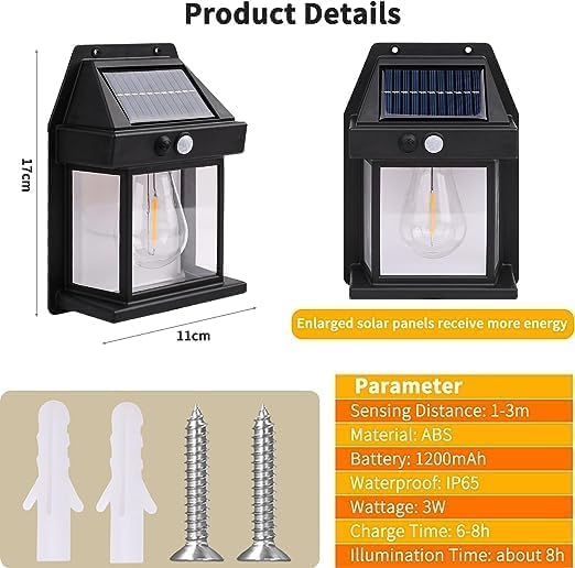 Outdoor Solar Power Wall Lamp