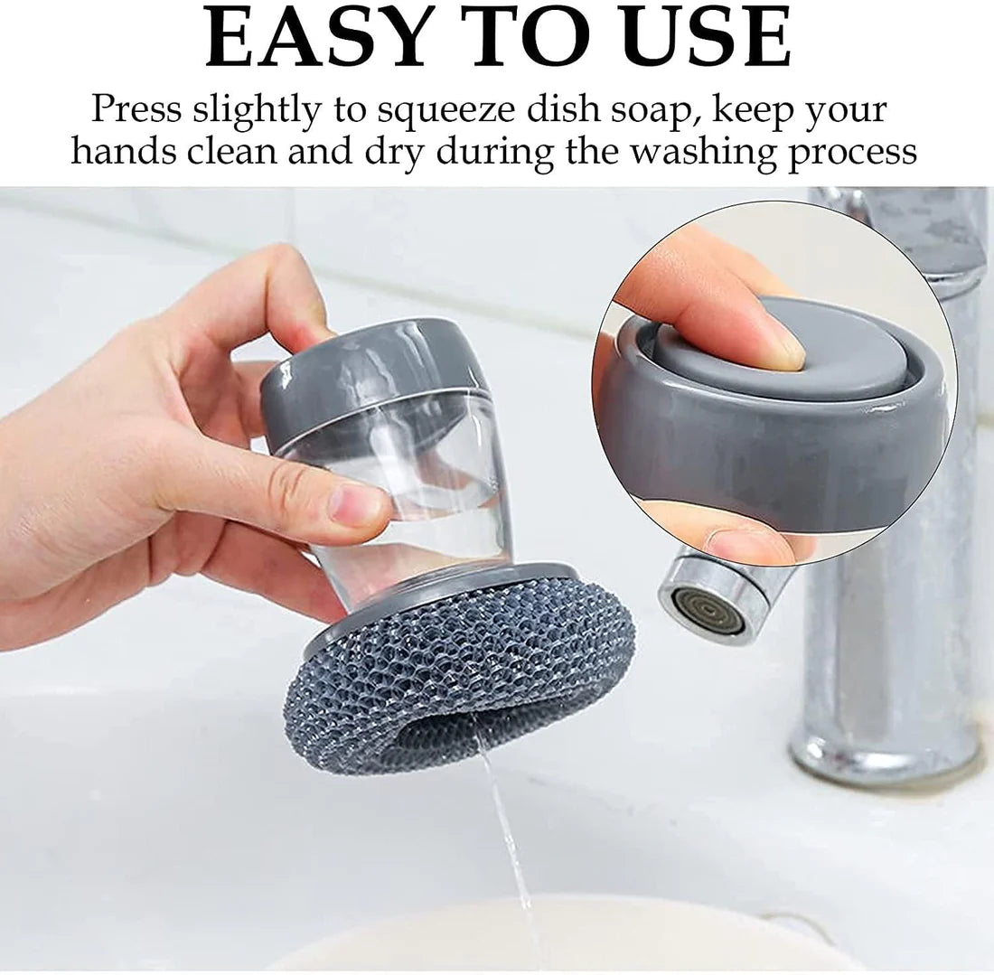 Kitchen Soap Dispensing Palm Brush