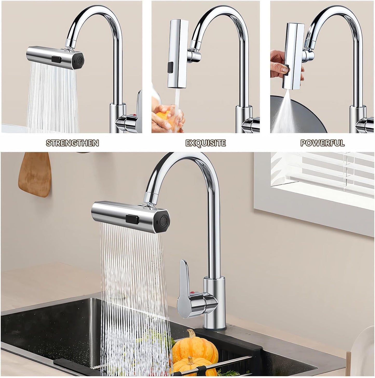 Original 360° Waterfall Faucet Extender For Kitchen Sink