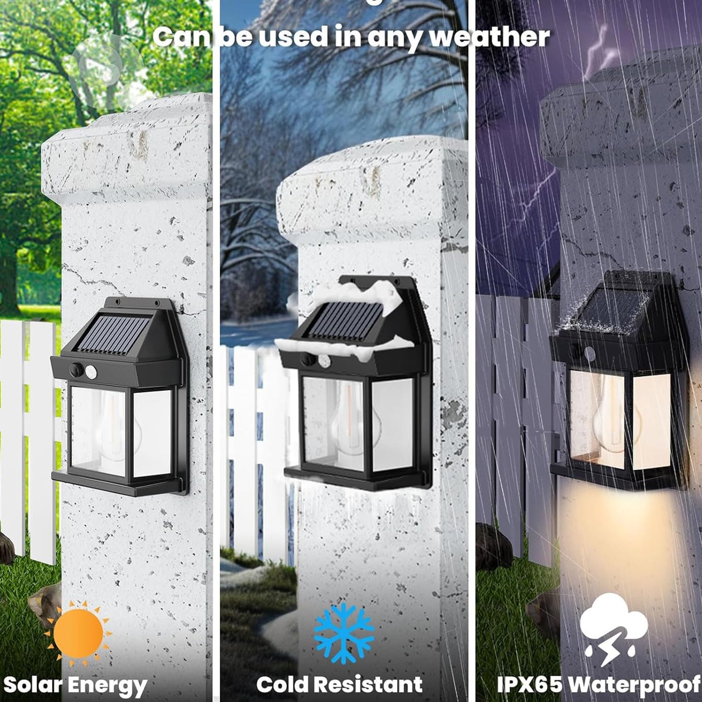 Outdoor Solar Power Wall Lamp