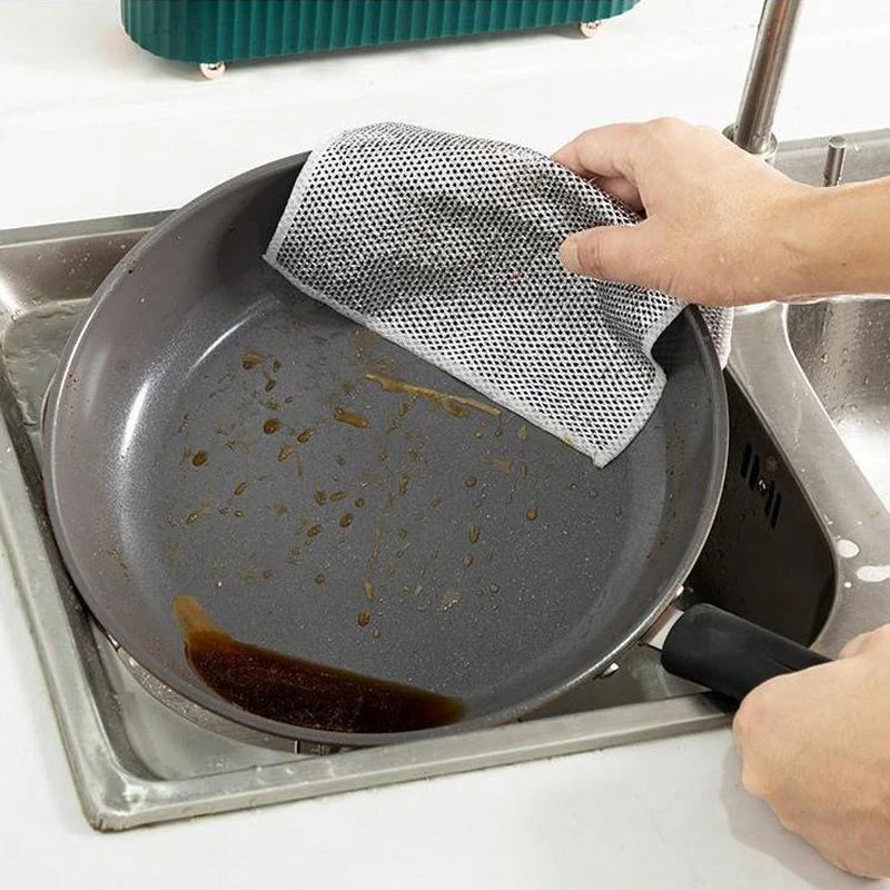 Multipurpose Wire Dishwashing Rags for Wet and Dry