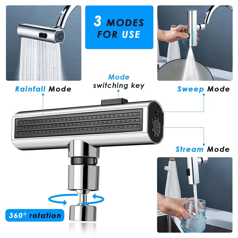 Original 360° Waterfall Faucet Extender For Kitchen Sink