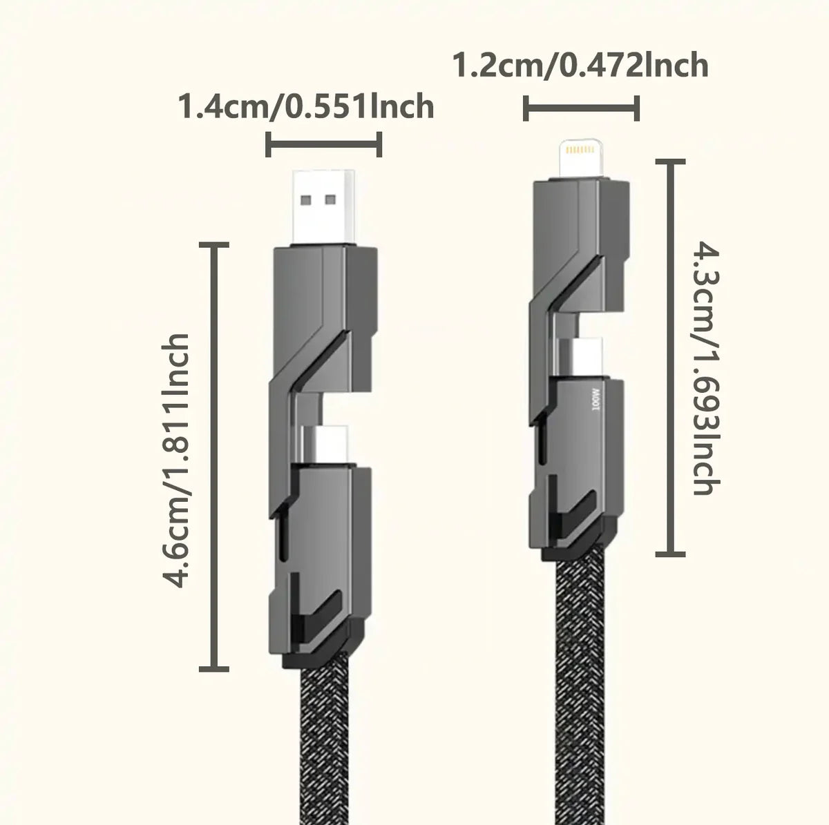 4 in 1 Fast Charging & Data Cable